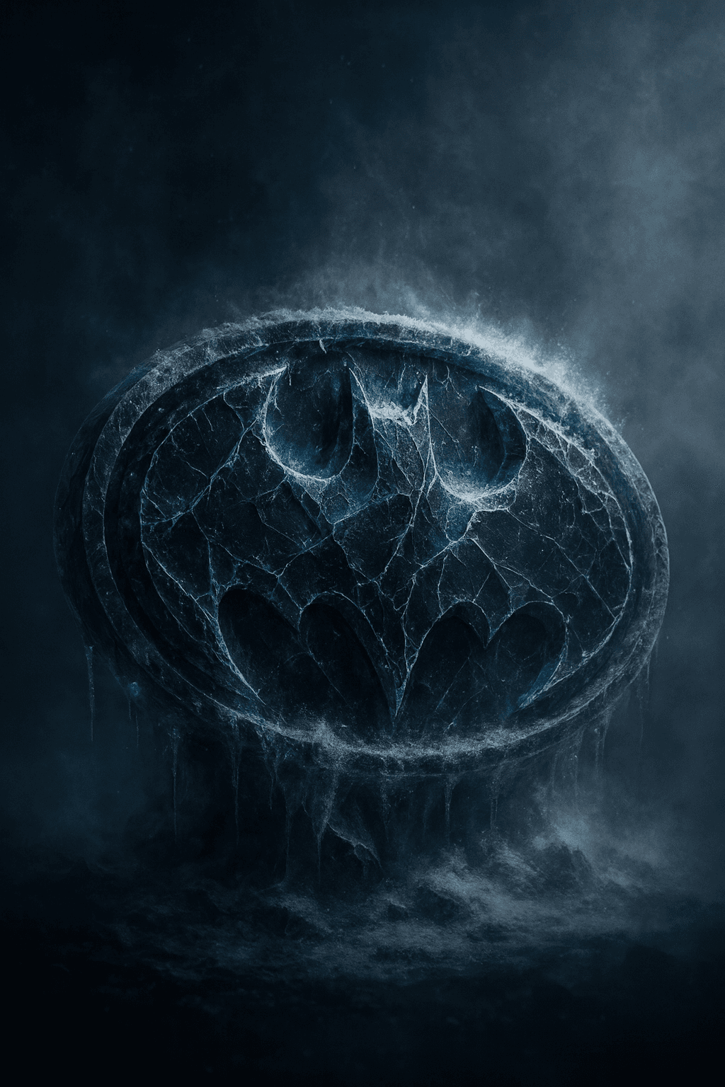Frozen Obsidian Batman Logo