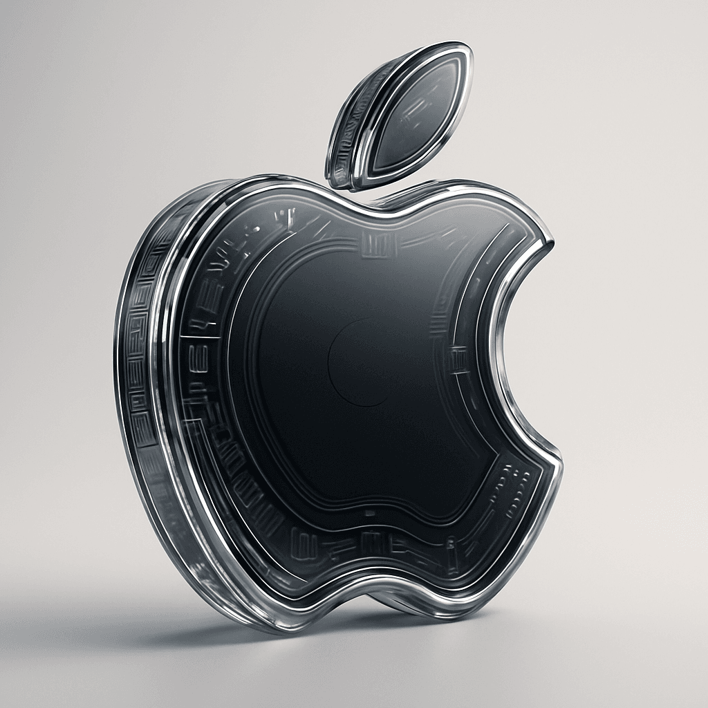 Futuristic 3D Apple Logo