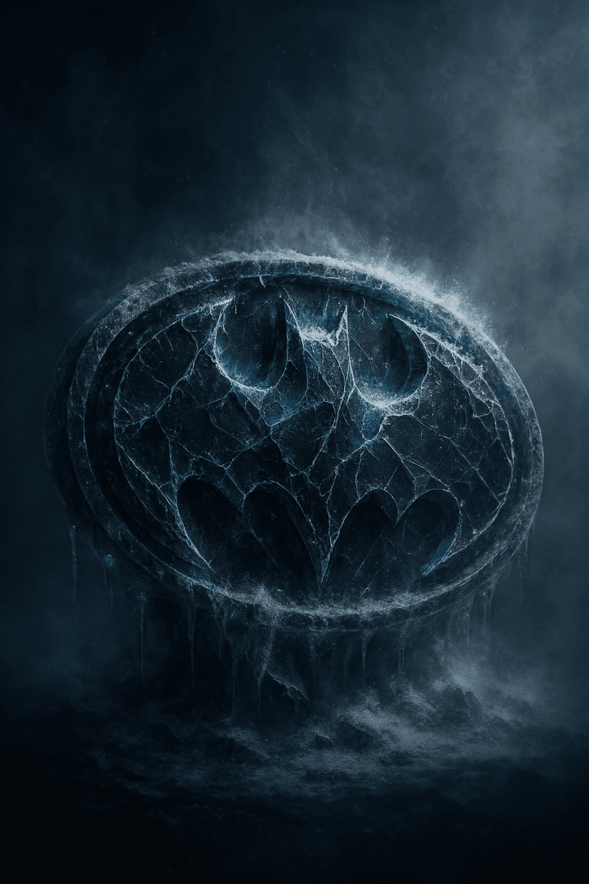 Frozen Obsidian Batman Logo